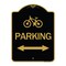 Signmission Bicycle Parking W/ Bidirectional Arrow, Black & Gold Aluminum Sign, 18" x 24", BG-1824-24314 A-DES-BG-1824-24314 - alternate 1